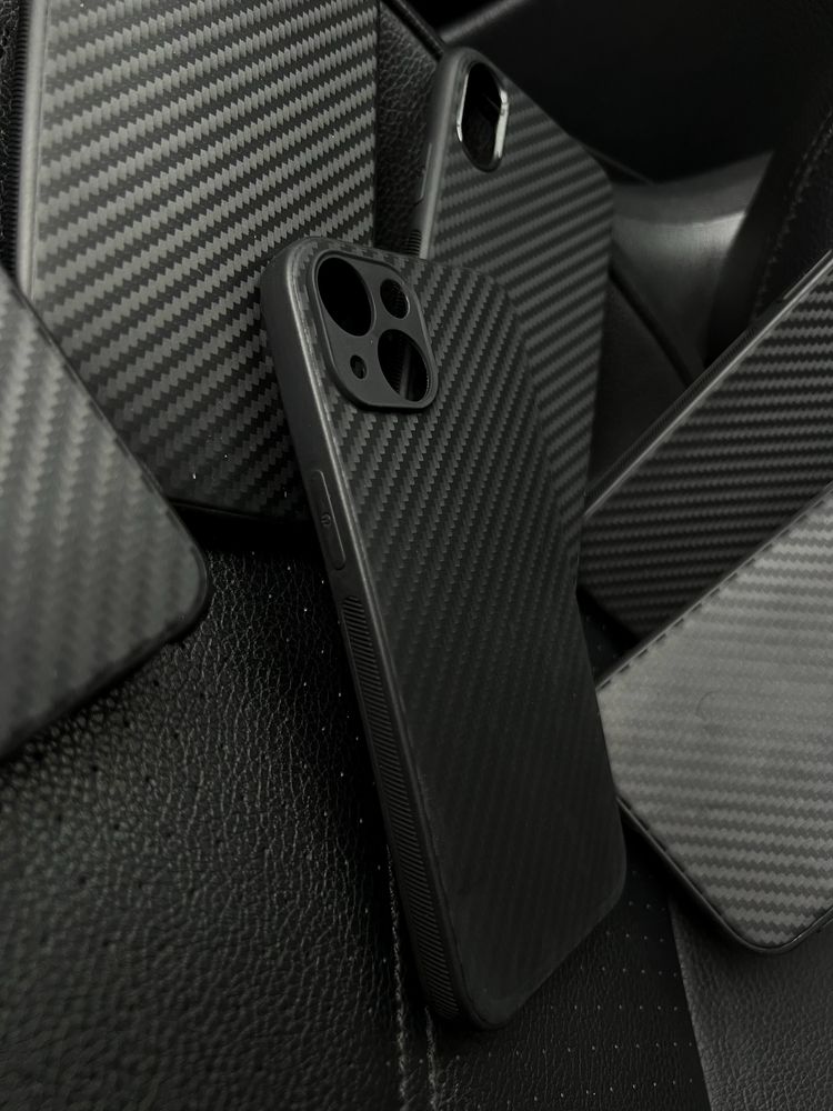 Кейс тонкий чорний карбон case iphone 11 айфон carbon carbon