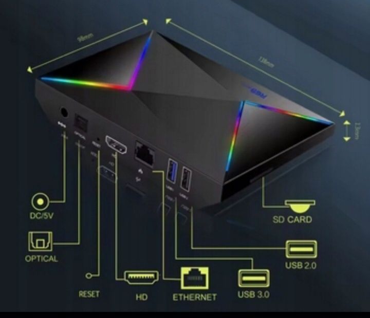 Dekoder tv box JANM android wifi Bluetooth  ULTRA HD 8K 4G