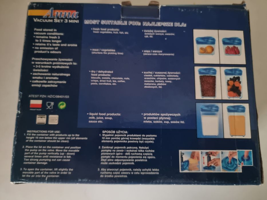 Pojemniki próżniowe x 3 Anna