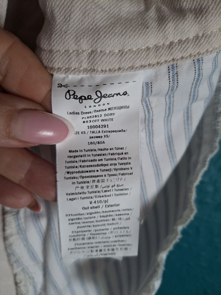 Pepe Jeans  jeansowa sukienka XXS