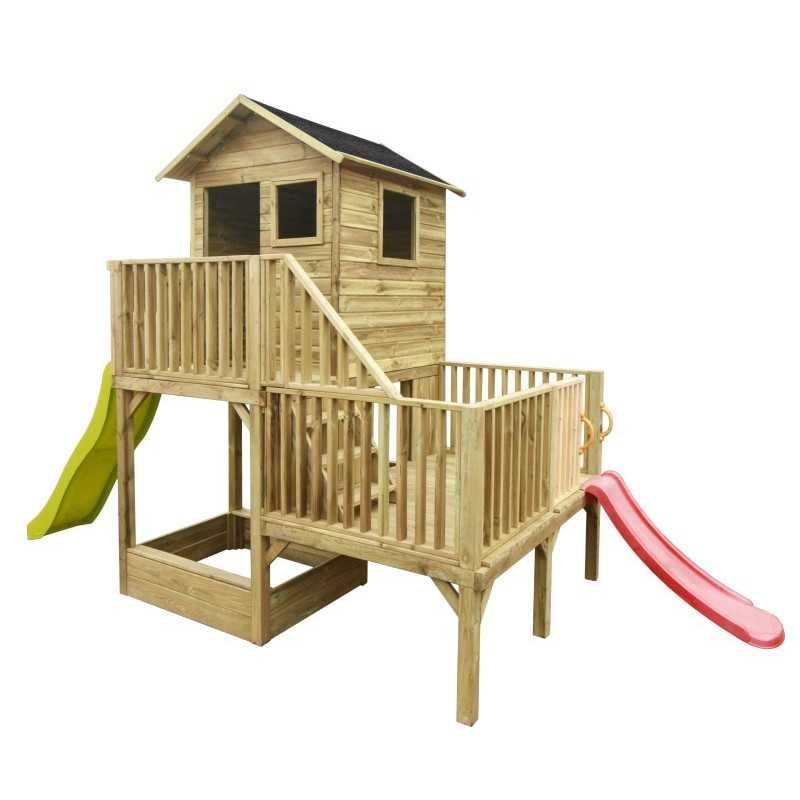 Domek ogrodowy z drewna dla dzieci Aleksander OD RĘKI drewniany