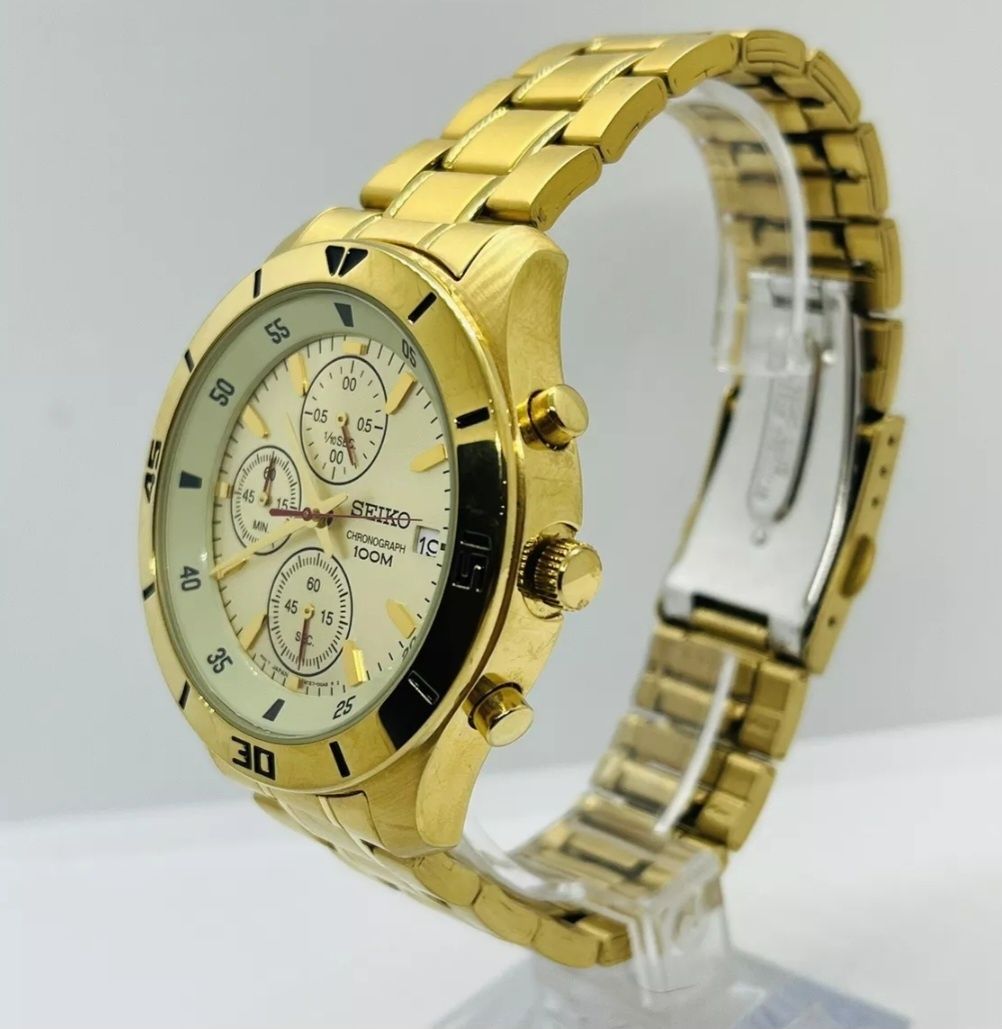 Piękny zegarek SEIKO WR100 chronograph SKS397P1 nową bateria