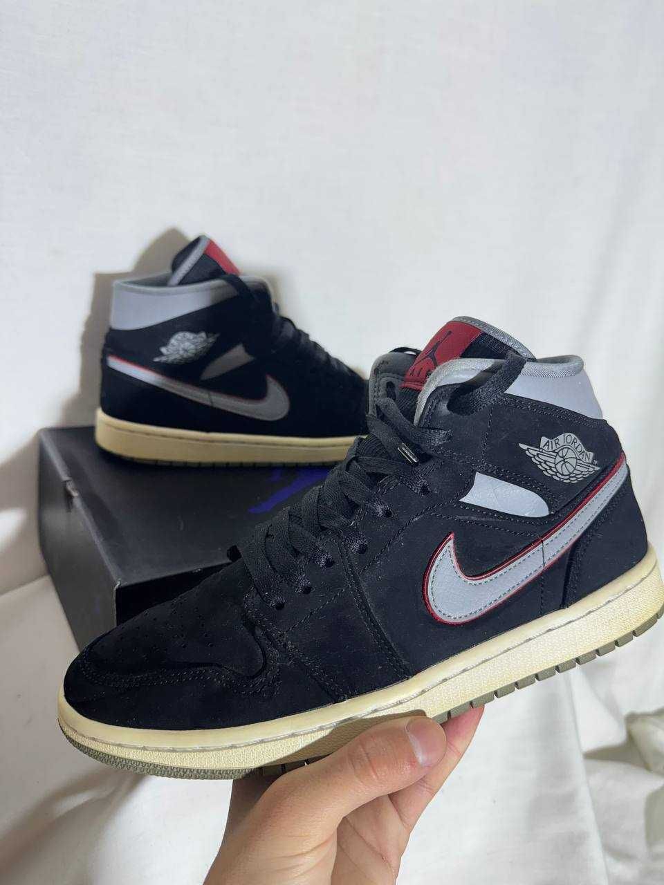 Nike Air Jordan 1 Black Particle Grey Drill Drip Y2k