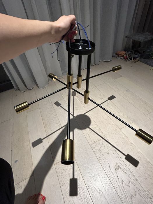 Lampa sufitowa czarno zlota