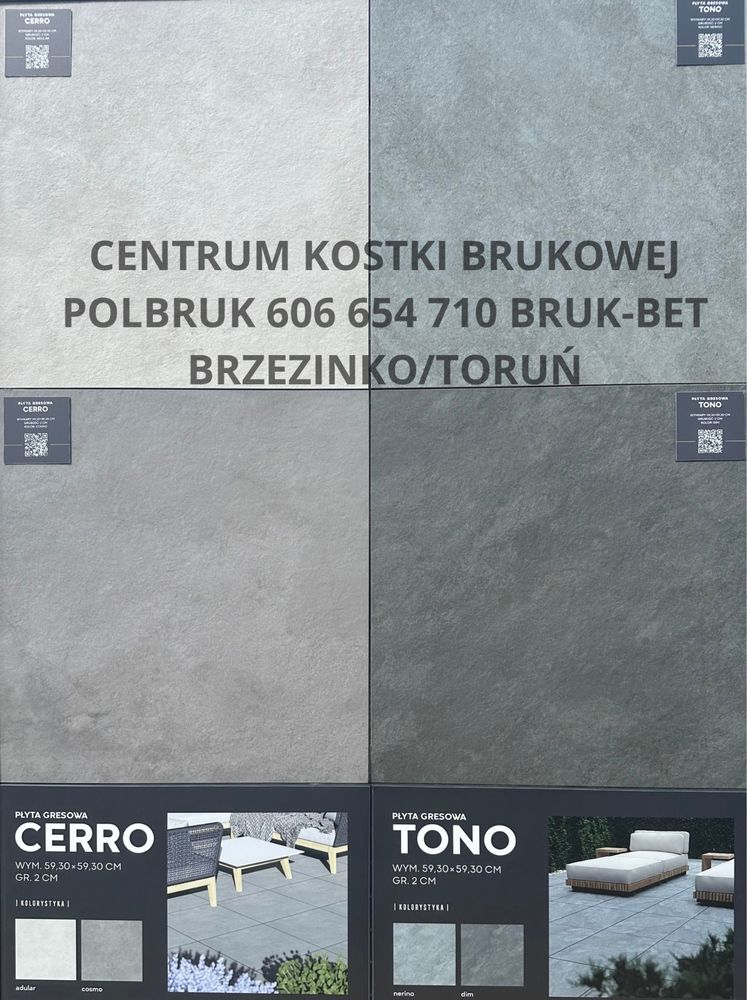Płyta gresowa 59,3x59,3x2 cm Cerro Tono