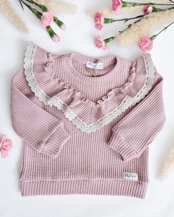 Nowy Komplet Helen Dzwony + sweter 134cm i inne