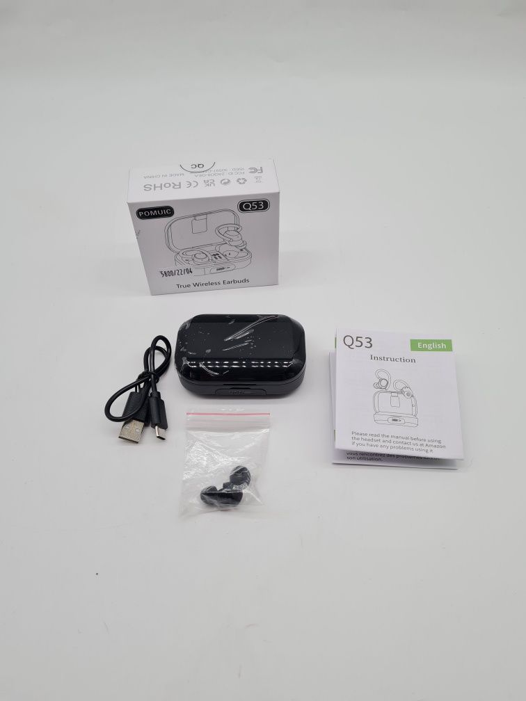 POMUIC Q53 Słuchawki bezprzewodowe Bluetooth BASS IP7 USB-C powerbank