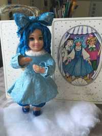 Колекційна ватна іграшка Мальвіна дівчина малятко україночка handmade