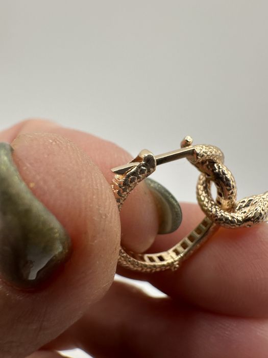 Сережки С2124, Змія, від 3.99г Золото (червоне ) 585 проби
