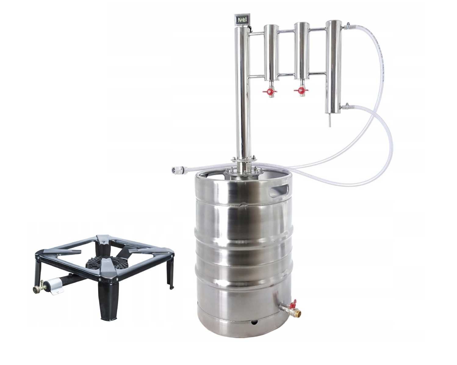 Destylator KEG 50l lub 30l szeroki wlew POT-STILL 110cm + taboret