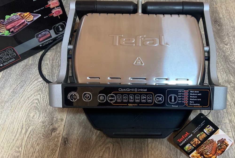 Гриль-барбекю електричний електрогриль Tefal Optigrill+Initial