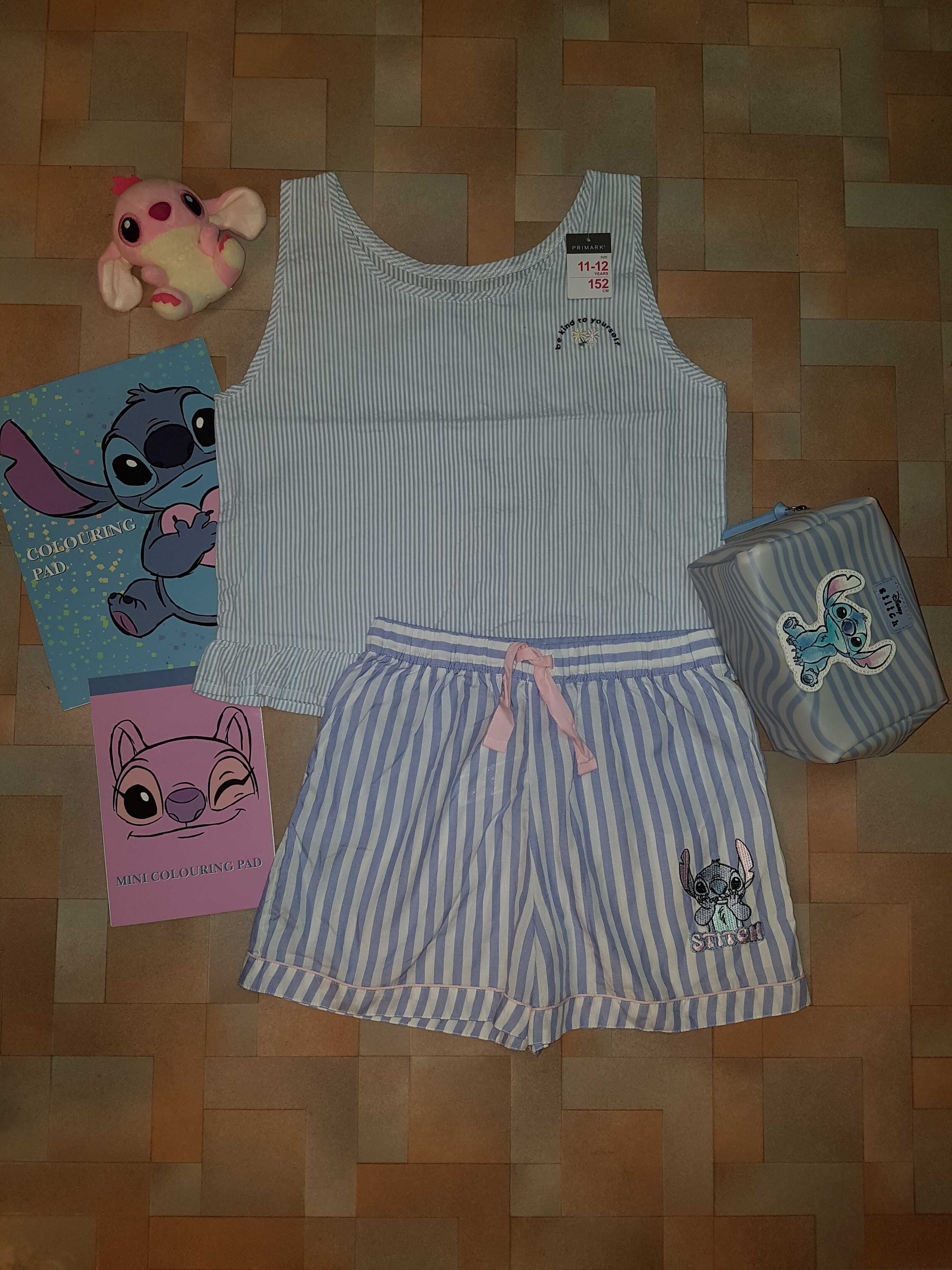 Легкая пижама Disney Стич лето, комплект хлопок-модал, Stitch