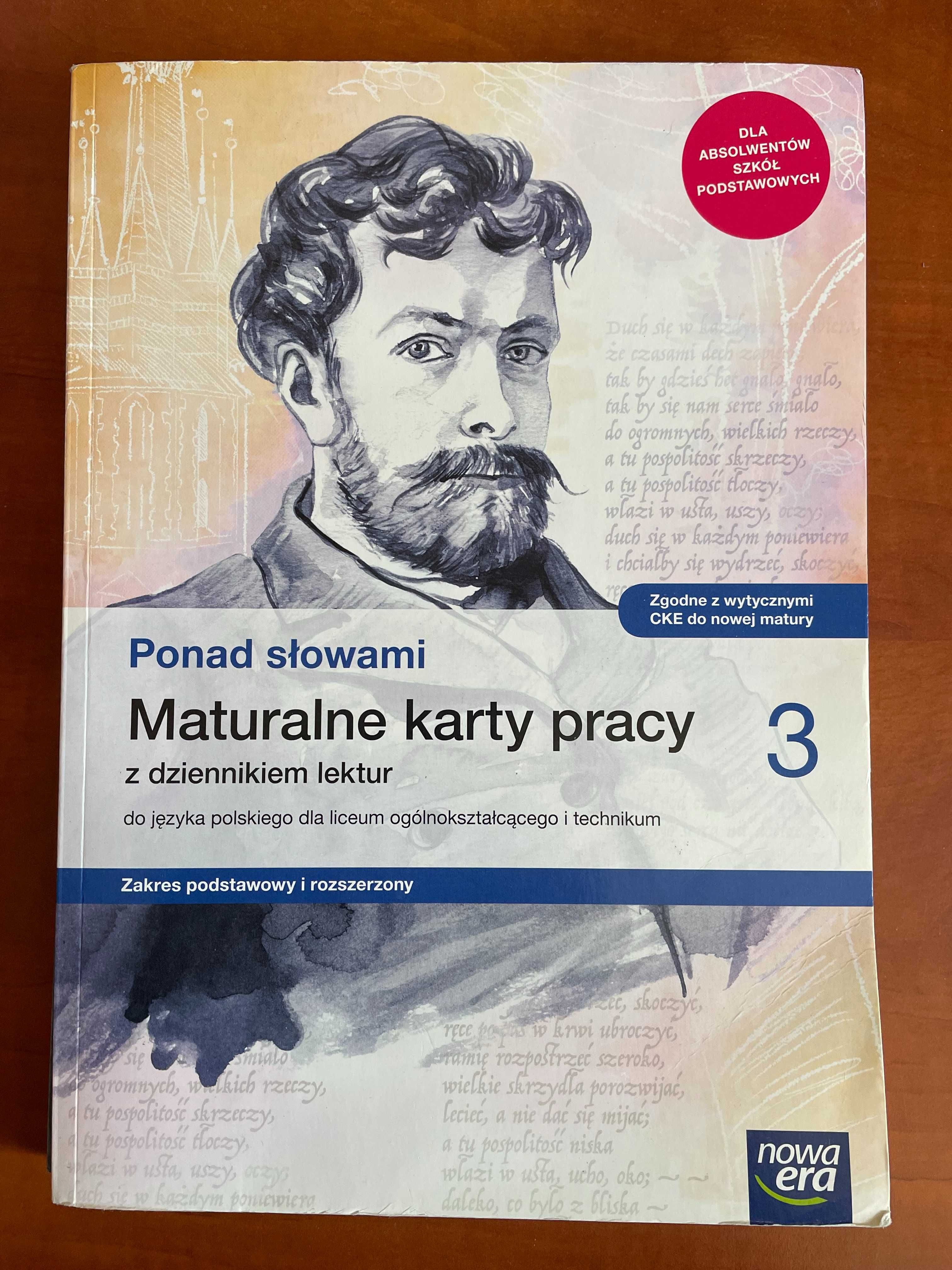 Ponad słowami 3
Maturalne karty pracy z dziennikiem lektur.