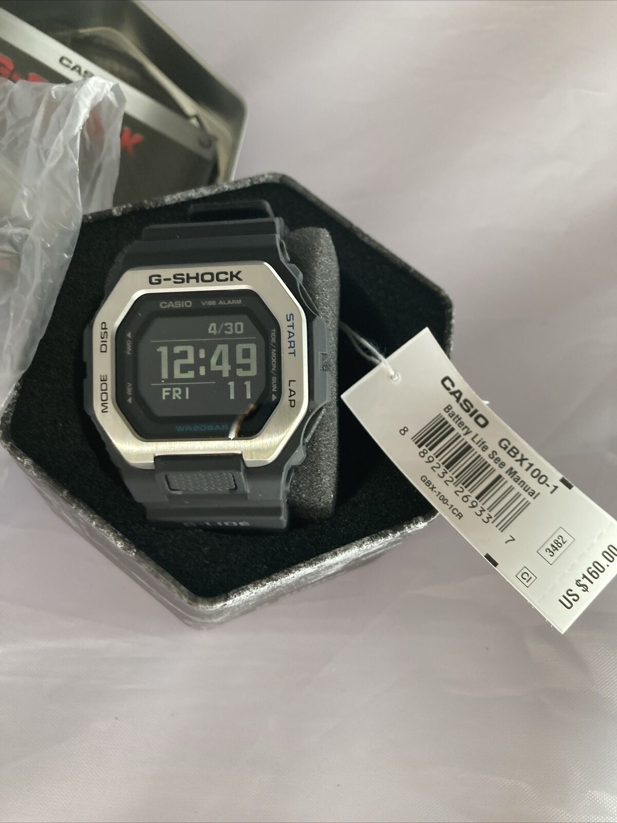 Часы Casio G-Shock GBX-100-1 NEW ORIGINAL / Bluetooth / Step-Tracker