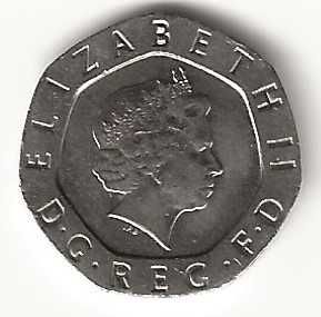 20 Pence de 2006, Reino Unido, Isabel II