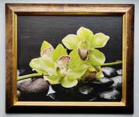 Картина в рамке цветы орхидеи 26x29 см