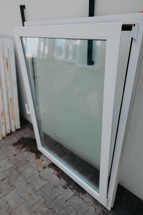 Okna używane 104x136 PCV Duży SKŁAD OKIEN Dowóz, balkonowe, tarasowe