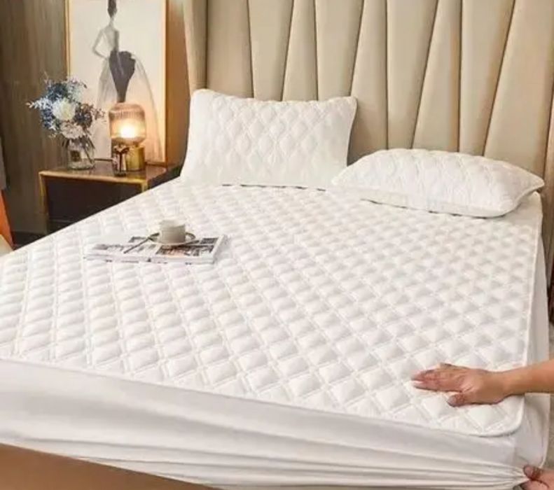 Акція 3 дні! Стьобаний прошитий еко наматрасник наматрацник хлопковий