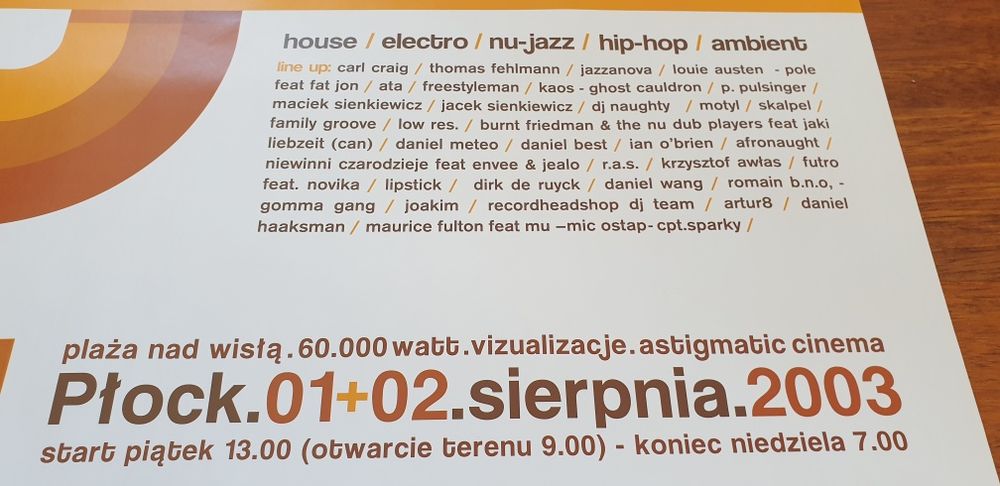 Plakat festiwalu Astigmatic z 2003 r.