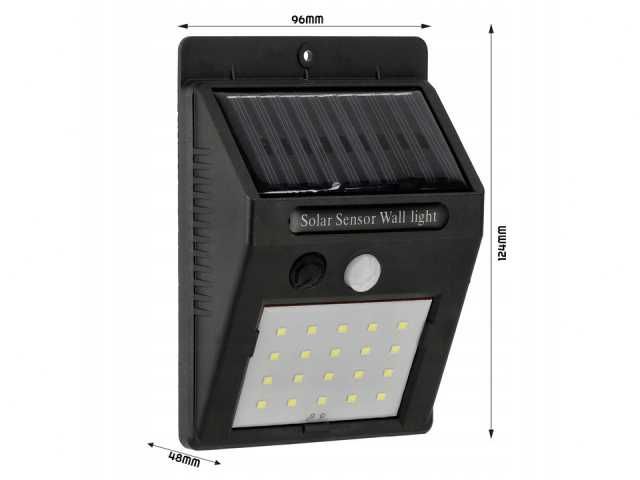 Lampa solarna z czujnikiem ruchu i zmierzchu 20led 2 sztuki