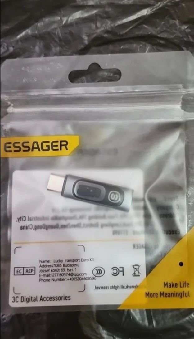 Адаптер Essager USB 3.0,2.0 OTG 240 Вт для быстрой зарядки