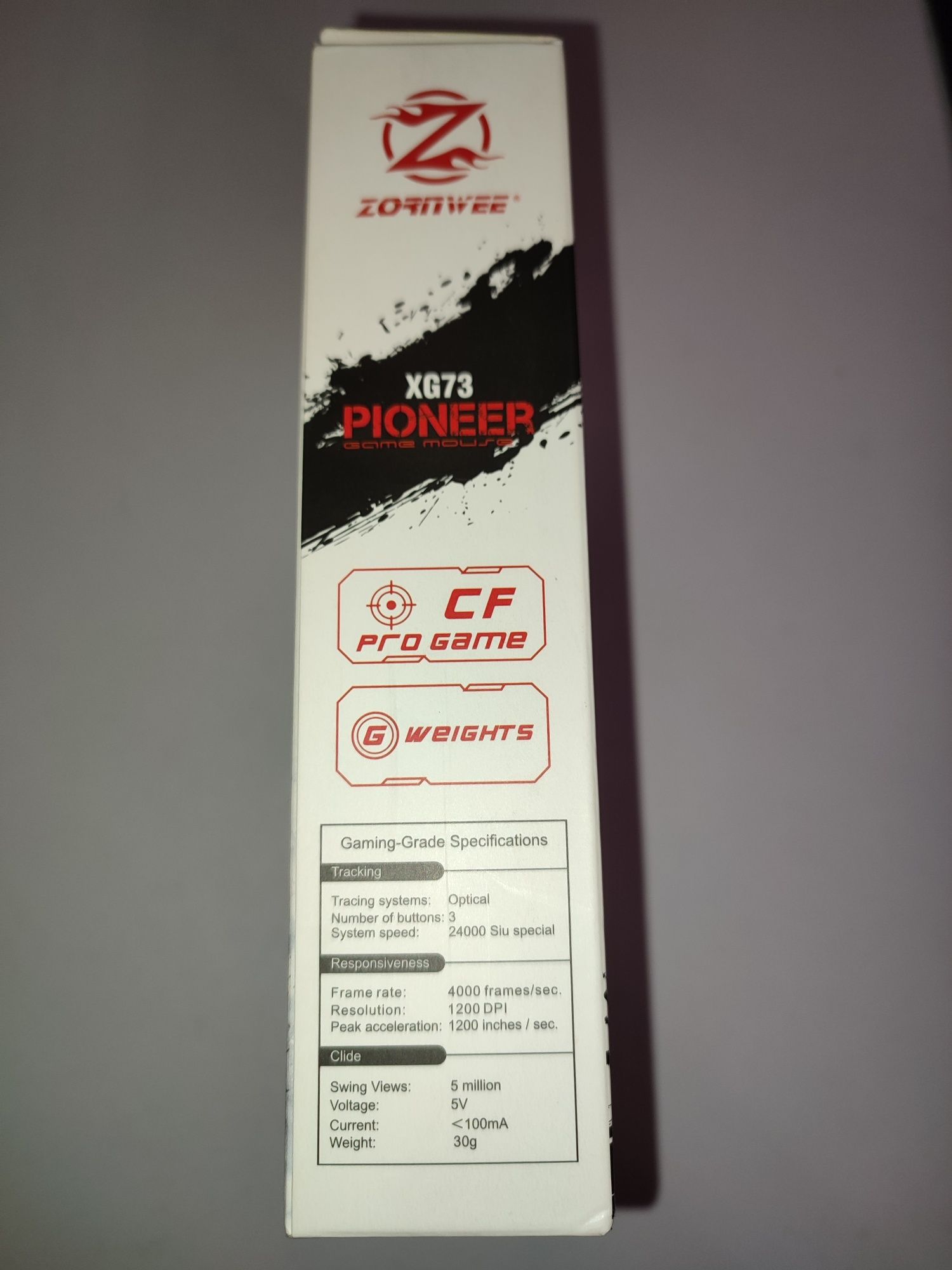 Game mouse - Zornwee Pioneer XG73.