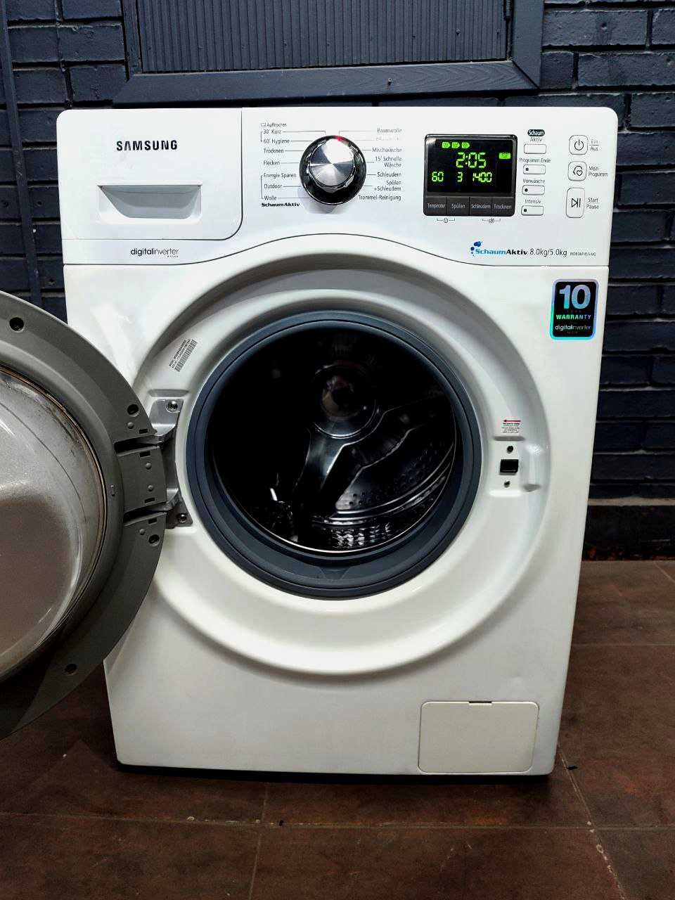 Пральна + сушильна машина Samsung WD806P4SAW стиральная сушка стиралка