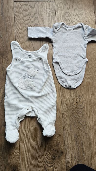 Zestaw, komplet body i ogrodniczki