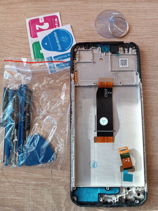 Дисплейный модуль в сборе для Xiaomi Poco M6 4G (с рамкой)