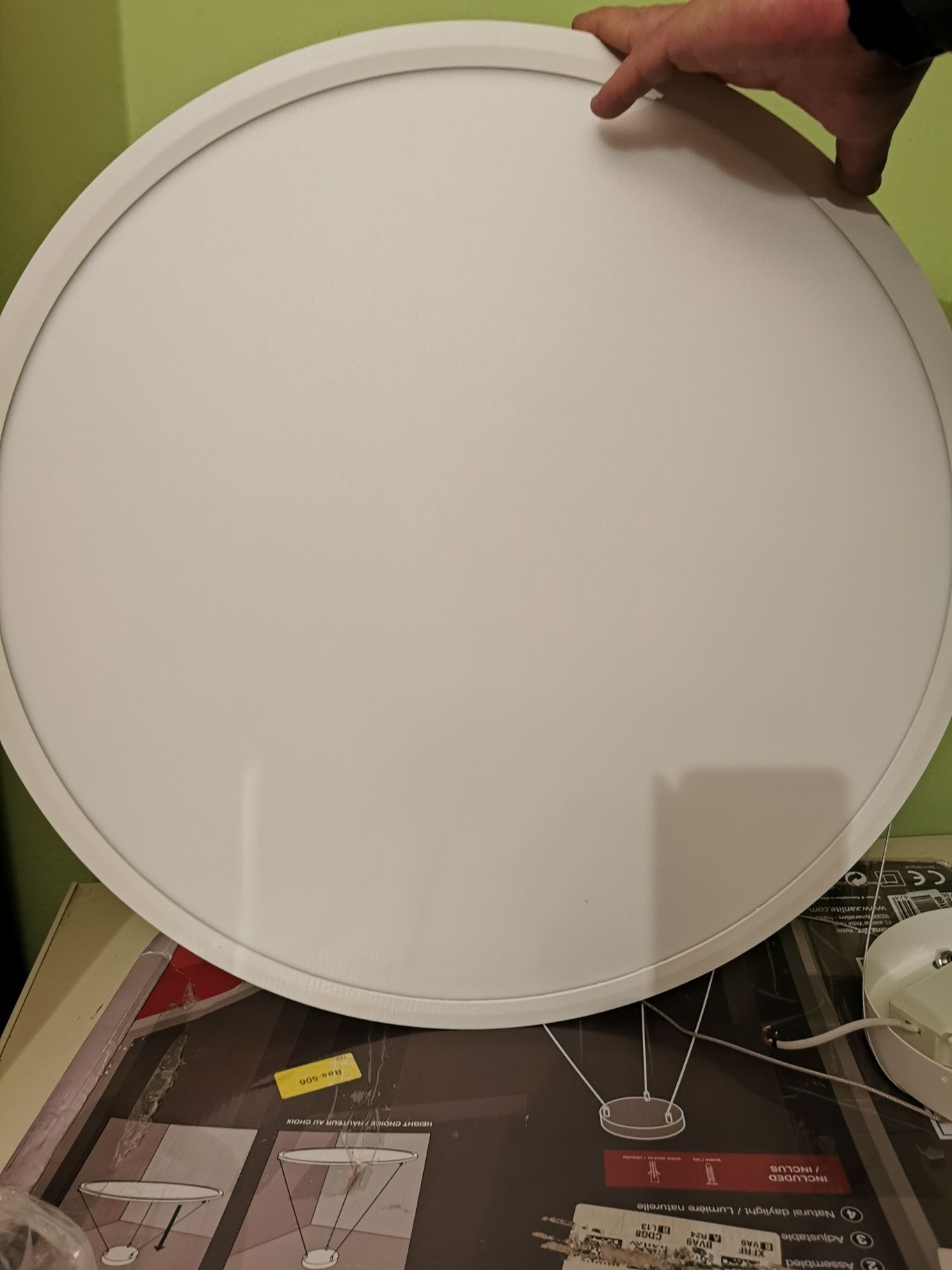 Podwieszana okrągła lampa sufitowa LED - 48 W kon