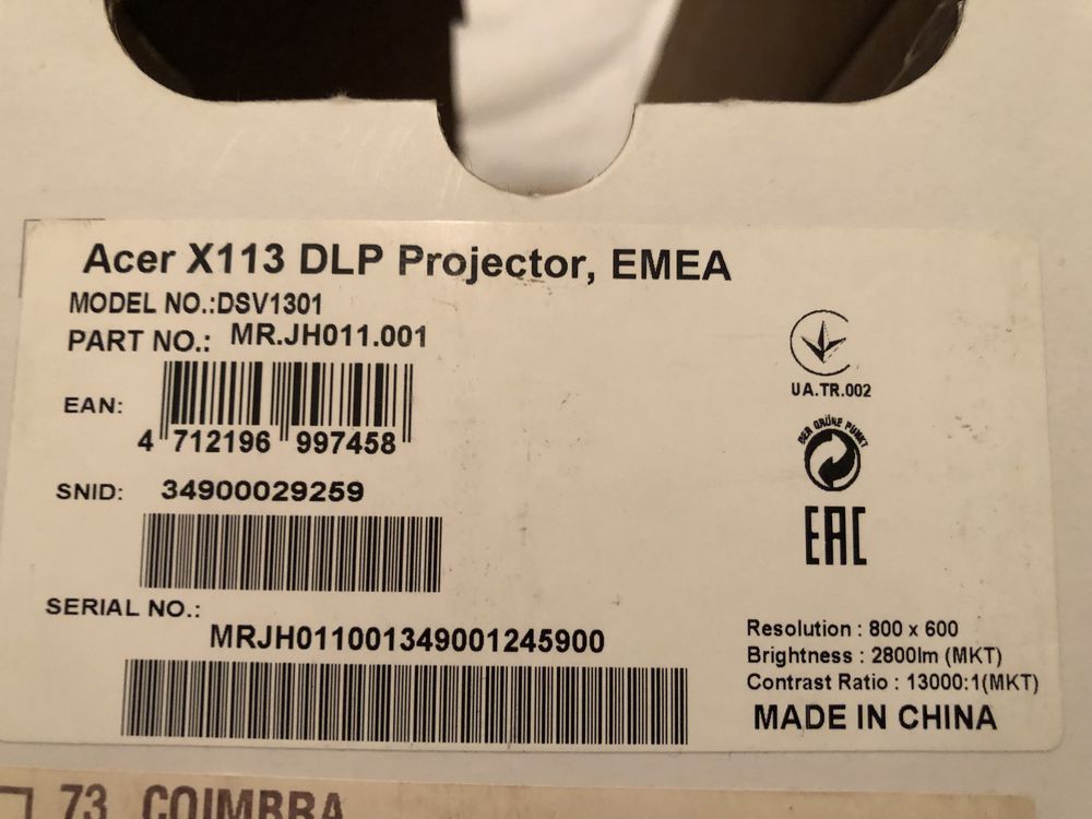 Projector Acer X113 DLP