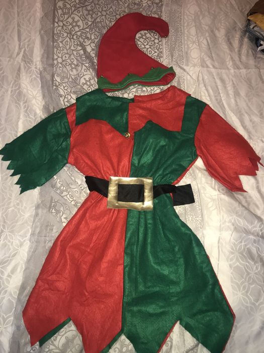 Костюм платье Эльф,помощник Санты,гном