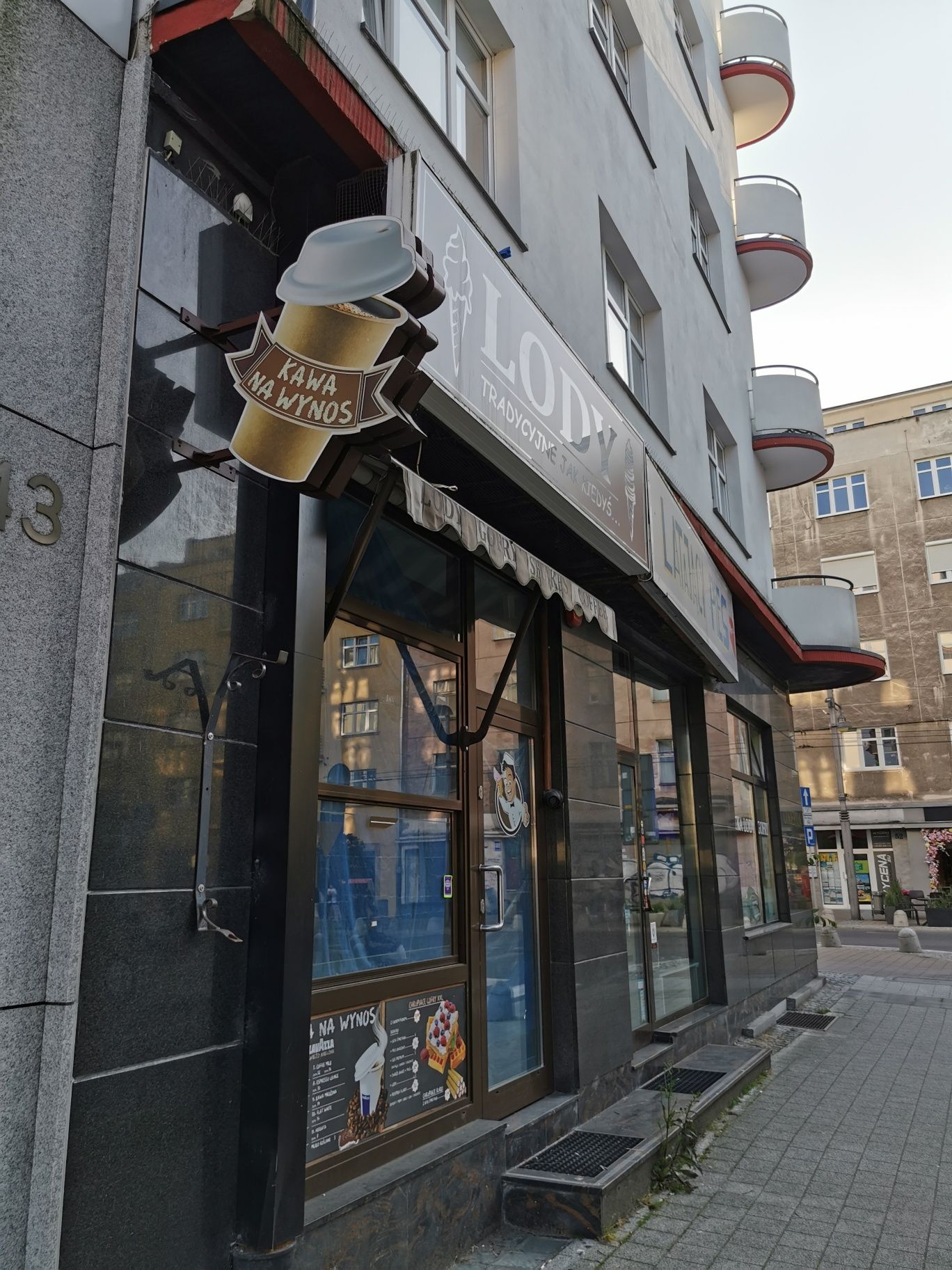 Reklama led Makieta zewnętrzna KAWA NA WYNOS kaseton