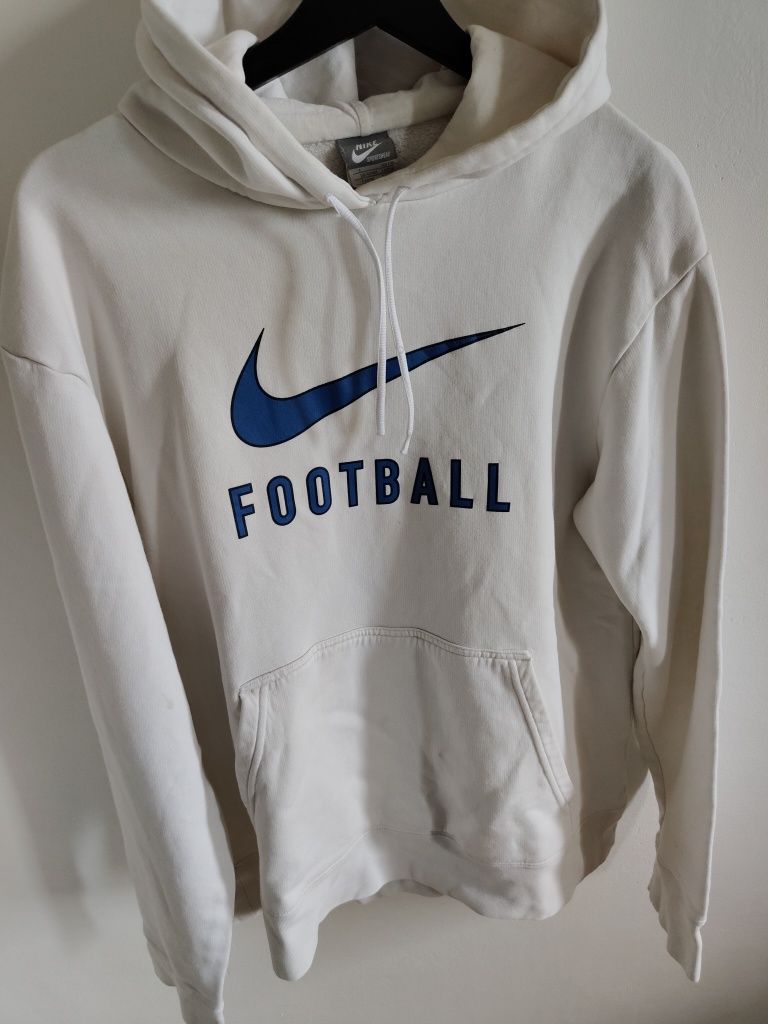 Biała bluza z kapturem Nike r 40/L bluza męska kangurka