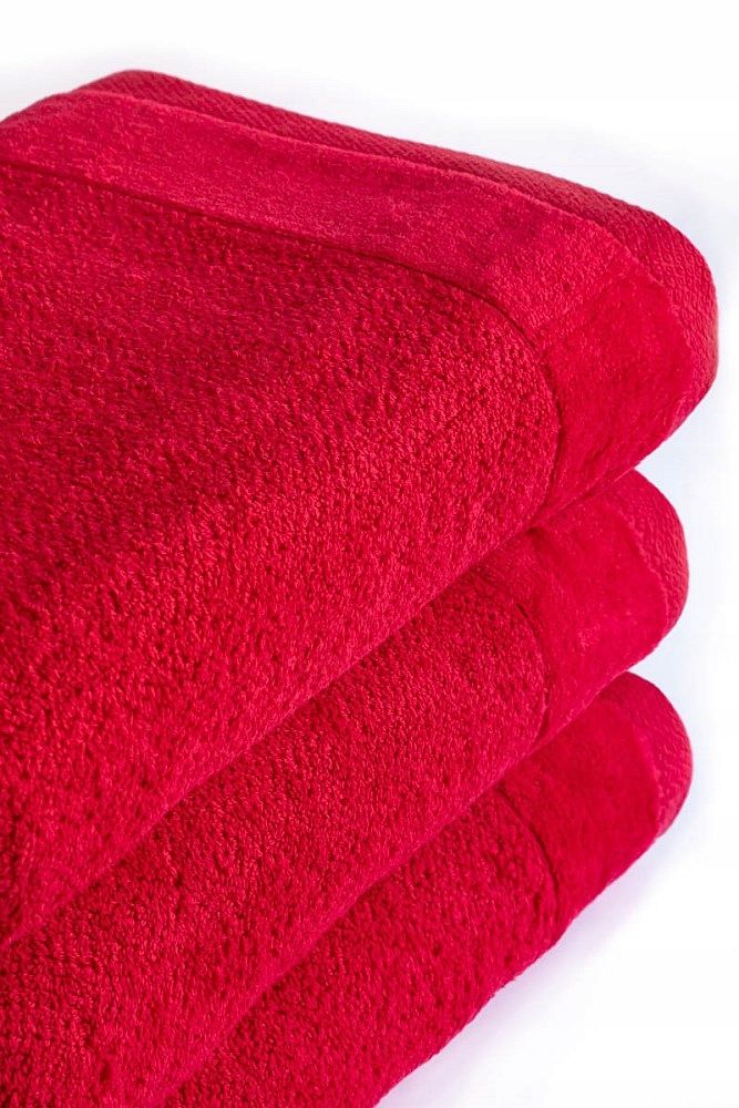 Ręcznik Vito 30x50 czerwony frotte bawełniany 550g