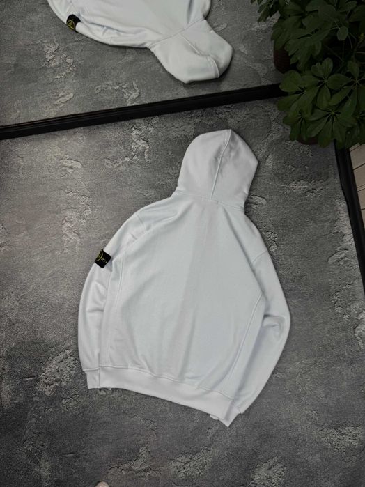 Зіп-худі Stone Island WHITE зип-худи білий Стон Айленд