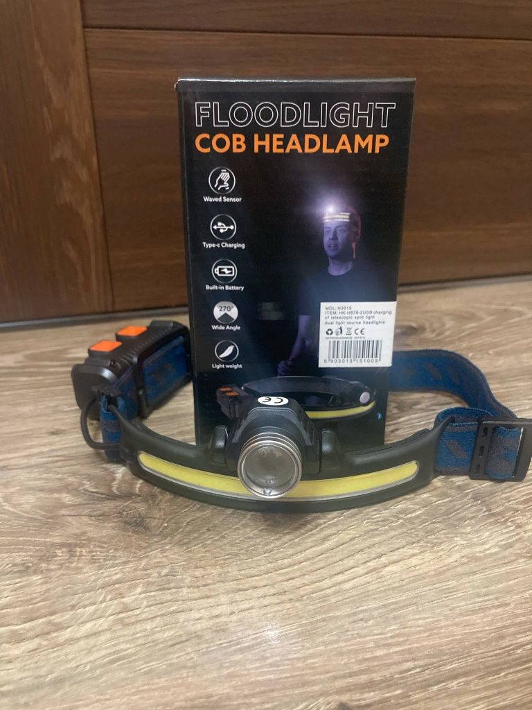 Czołówka led Nowa usb C czujnik ruchu kabel