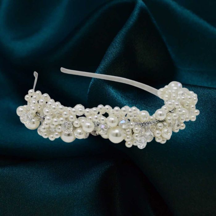 Cute Cute Роскошный обруч-диадема ручной работы из жемчужин