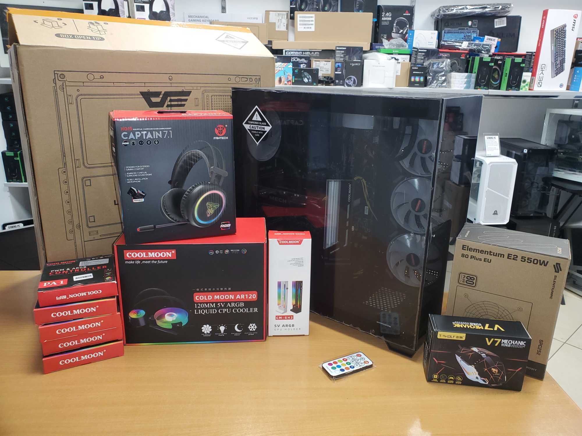 Komputer i5 32GB DDR4 128GB + 2TB RX 6600XT 6XRGB + Mysz + Słuchawki