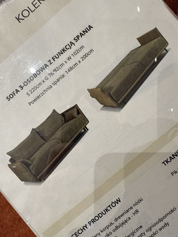 Sofa z funkcją spania