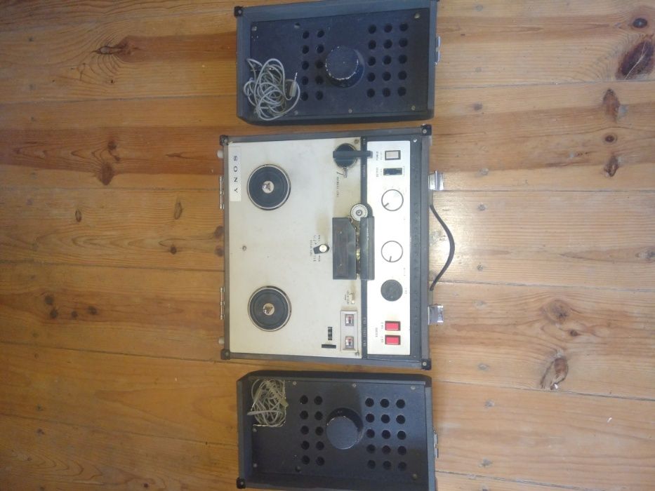 Leitor Gravador Amplificador Sony de Bobines + microfones