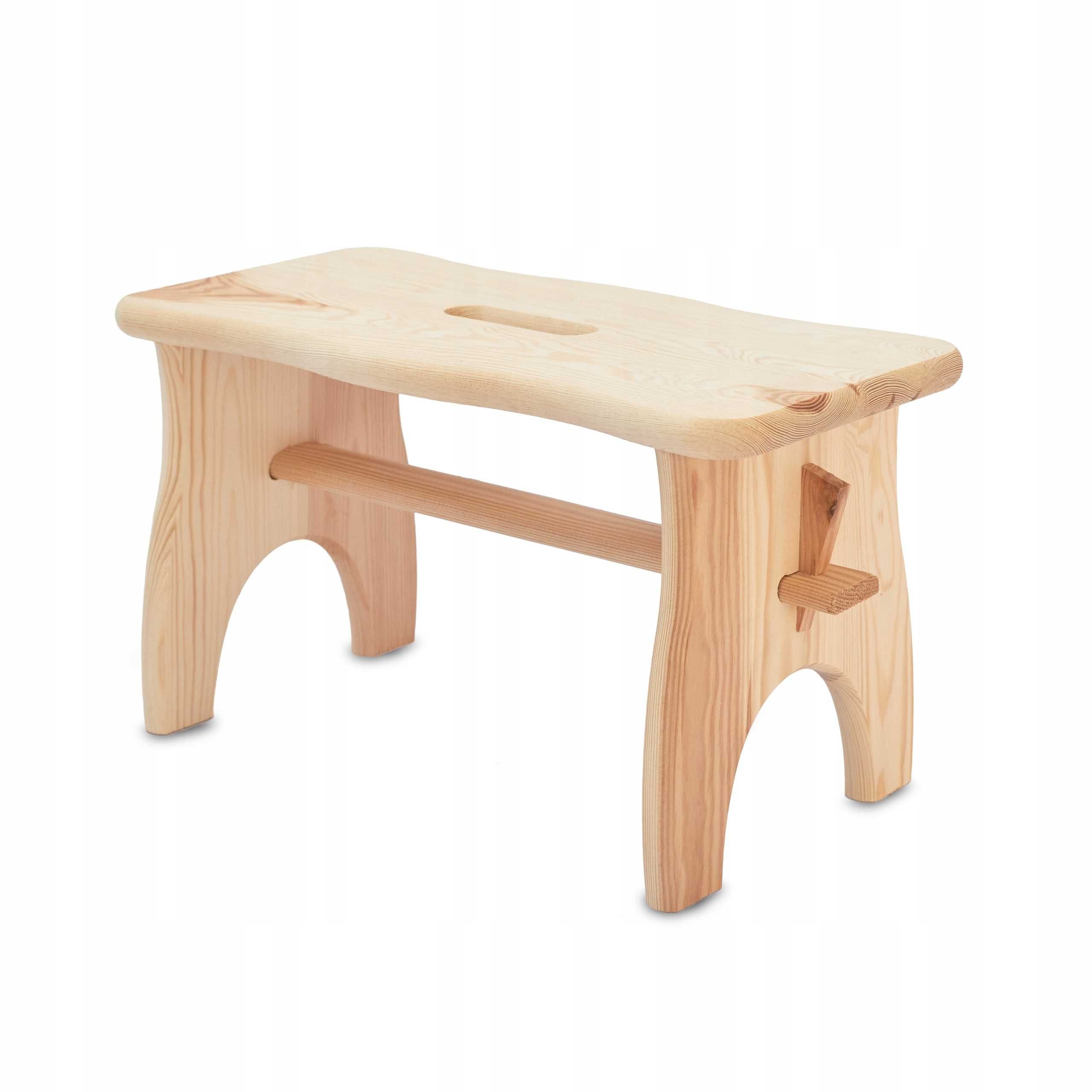 Stołek Taboret Drewniany Ryczka Krzesełko Zydel Wysokość 21cm Mocny