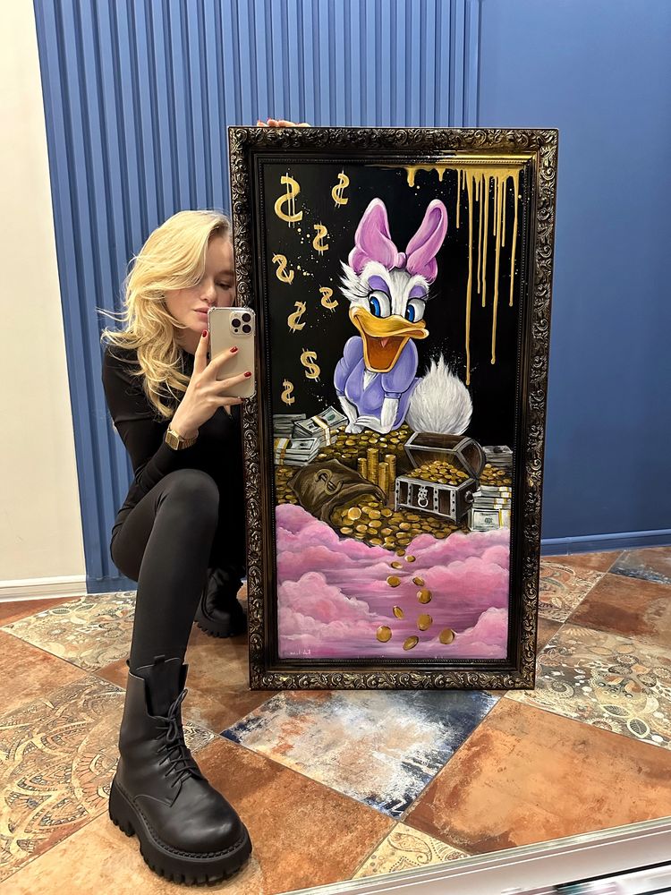 Картина “Daisy duck” акрил в стилі pop art