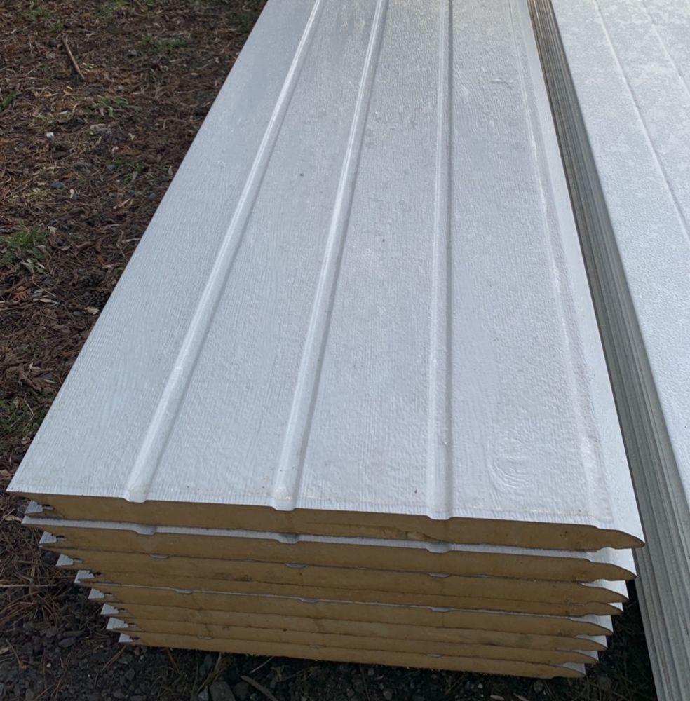Panel bramy segmentowej BIAŁY głębokie pasy Gatunek 1 - 002