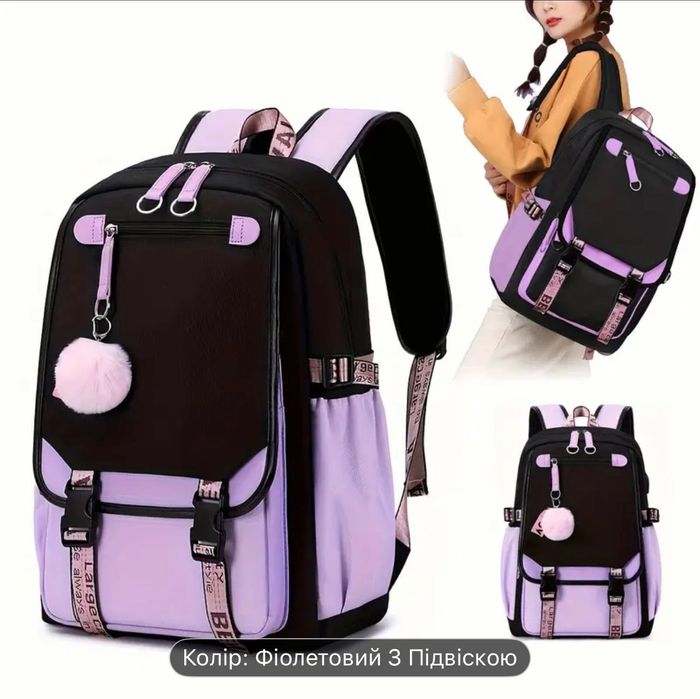 Стильний шкільний рюкзак для дівчинки