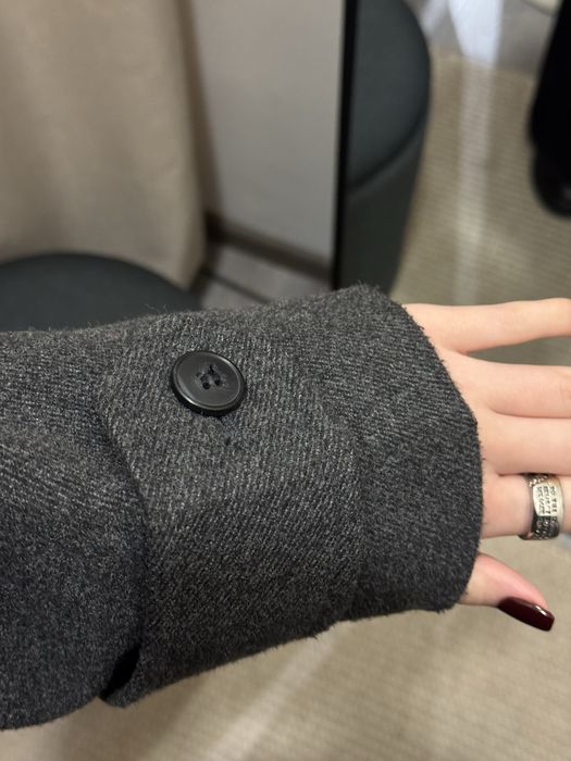 коротке двобортне пальто ZARA