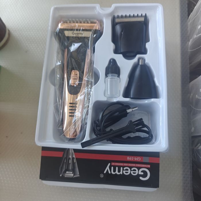 Набір /машинка/ для стрижки GEEMY GM-598 3в1 (машинка, бритва, триммер