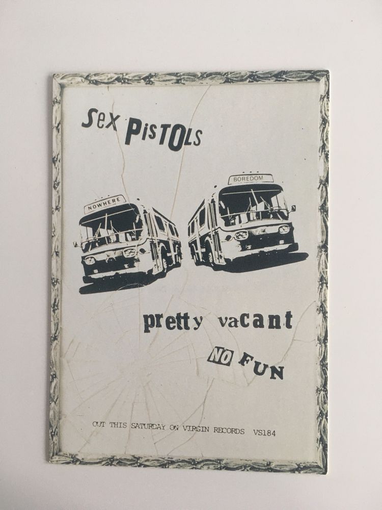 Pocztówka Sex Pistols Pretty Vacant No Fun vintage