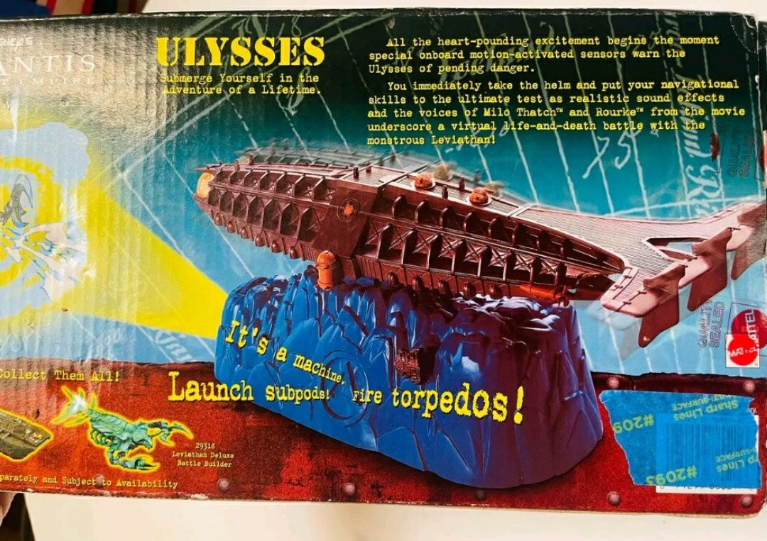 Figura Nova Submarino Ulysses Disney Atlântida Brinquedo