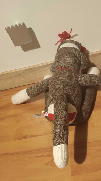 Klasyczna maskotka małpa małpka w stylu retro Sock Monkey 57 cm